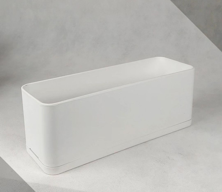 گلدان پلیمری باکس مستطیلی سفید