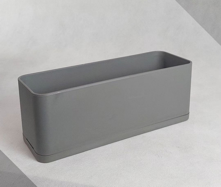 گلدان پلیمری باکس مستطیلی طوسی