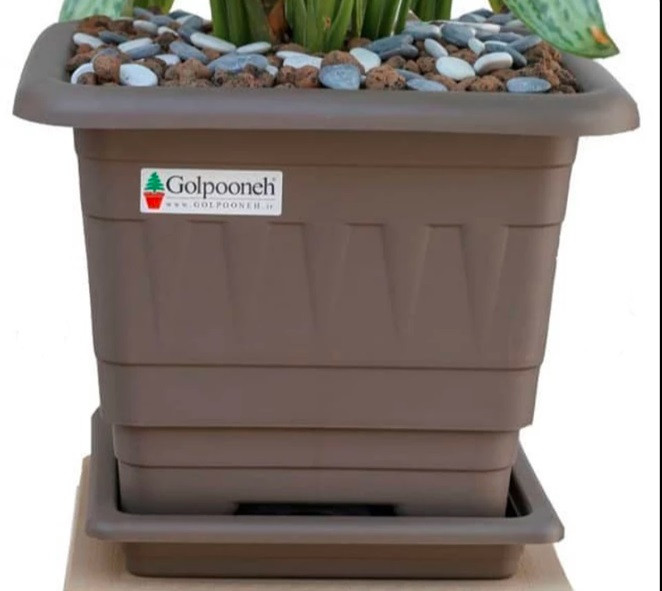 گلدان مربعی پلاستیکی