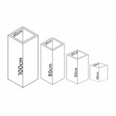 گلدان فایبرگلاس مکعب مستطیل
