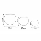 سایزبندی گلدان فایبرگلاس توپی گرد