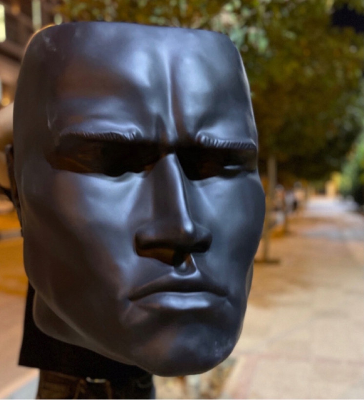 Arnold's Face Fiberglass Vase