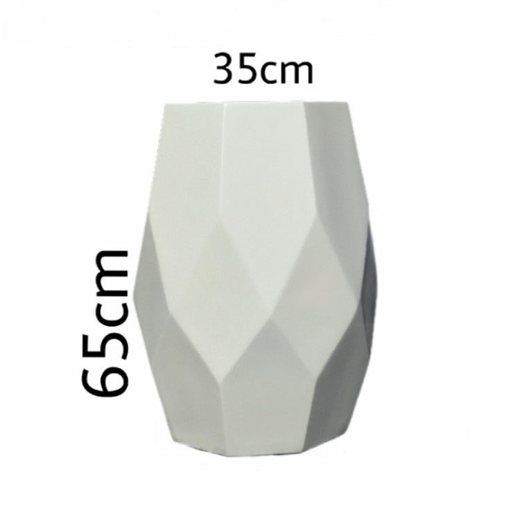 Tall diamond fiberglass vase, height 65 cm