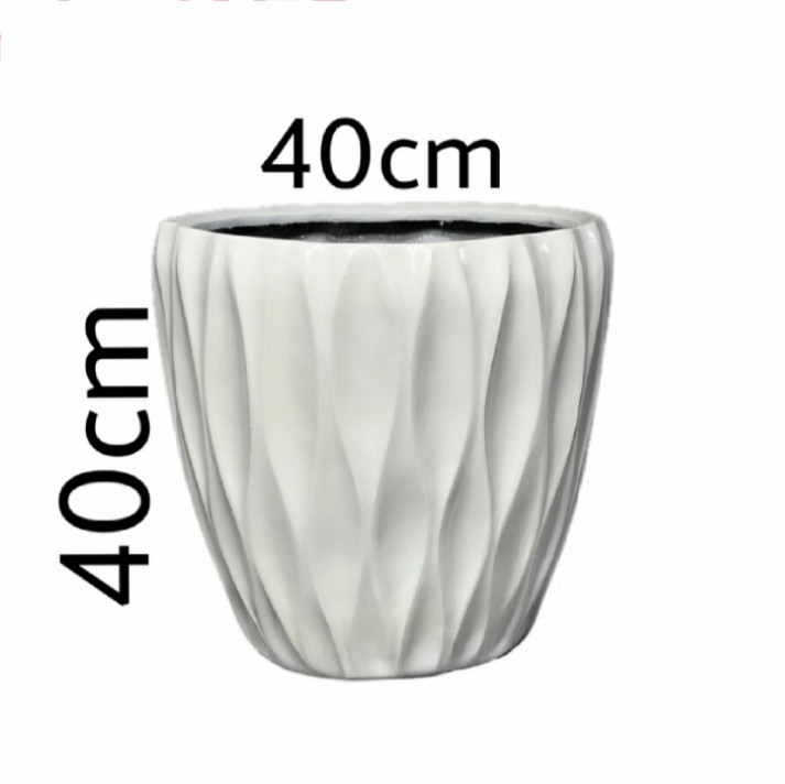 Elegant diamond fiberglass vase, height 40 cm