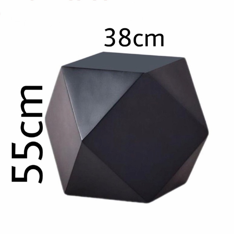 Polygonal fiberglass vase