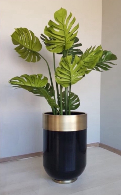 گلدان فایبرگلاس لبه طلایی ونیز