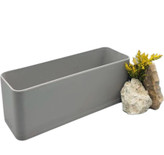 گلدان پلیمری باکس مستطیلی طوسی