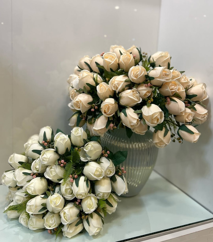 گل مصنوعی غنچه رز 13 گل