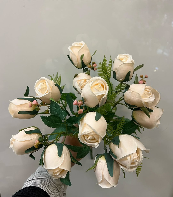 گل مصنوعی غنچه رز 13 گل