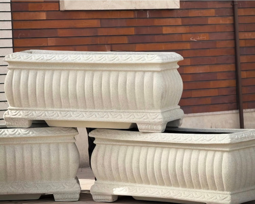 گلدان فایبرگلاس فلاورباکس مستطیلی شهری