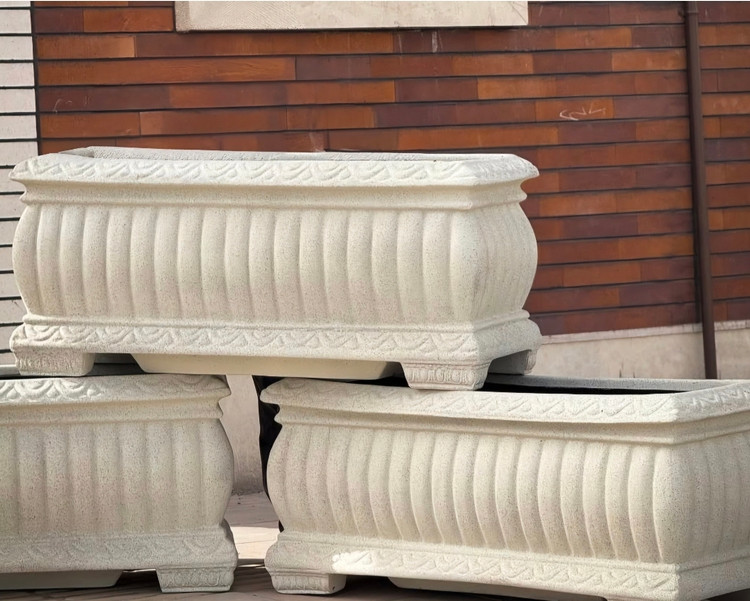 گلدان فایبرگلاس فلاورباکس مستطیلی شهری