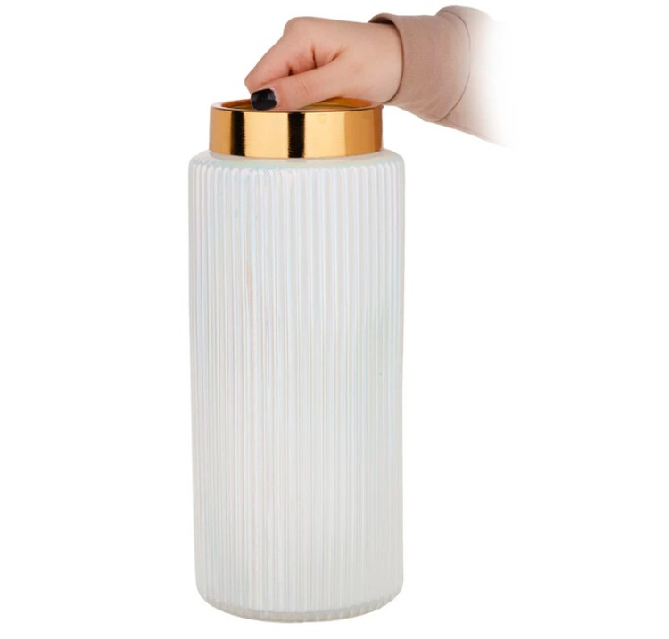 گلدان شیشه ای کبریتی