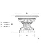 گلدان پلیمری پالادیوم کد ۹۱۶ سایز بزرگ
