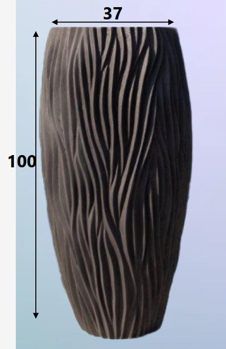 Tree trunk fiberglass vase