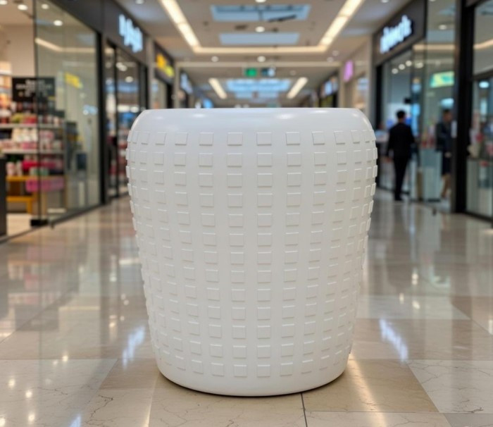 Mesh fiberglass flowerpot