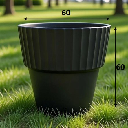 گلدان فایبرگلاس کنگره ای