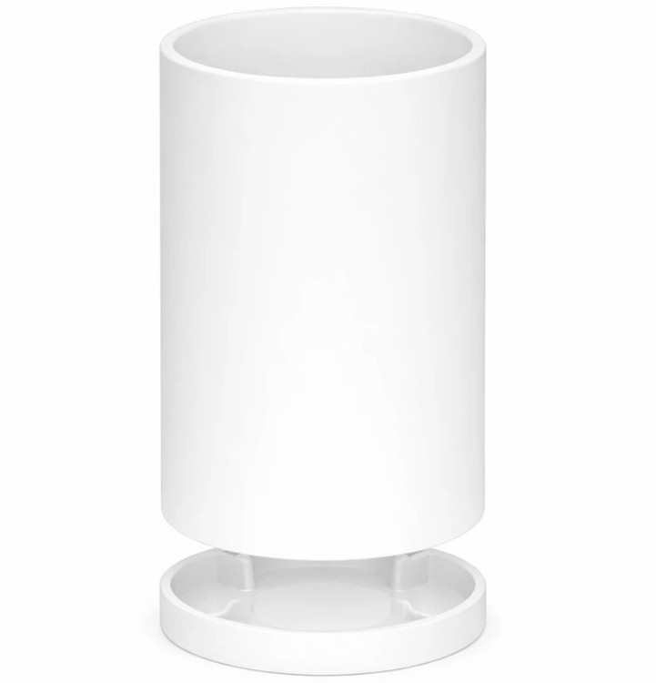 گلدان پلیمری استوانه ای بلند سفید