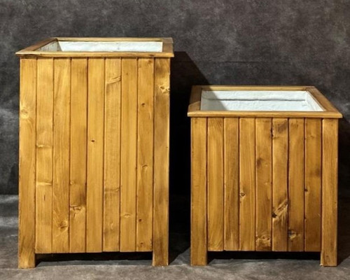 گلدان مکعبی چوبی ترموود