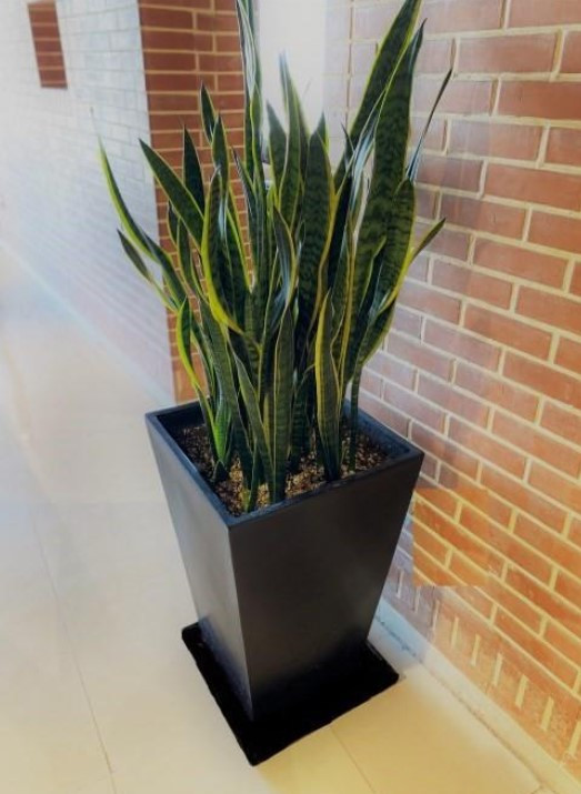 Trapezoidal fiberglass vase
