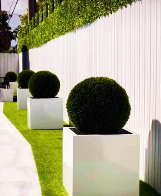 گلدان فایبرگلاس مکعبی