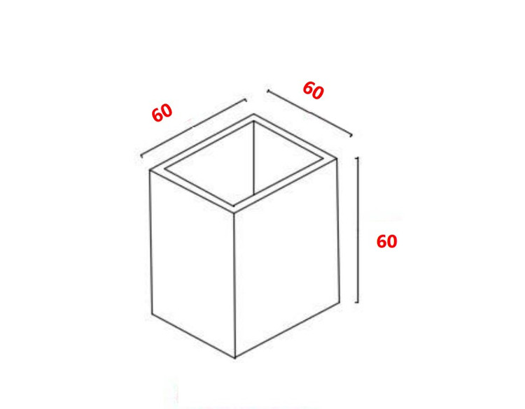 Standing Cube Fiberglass Vase