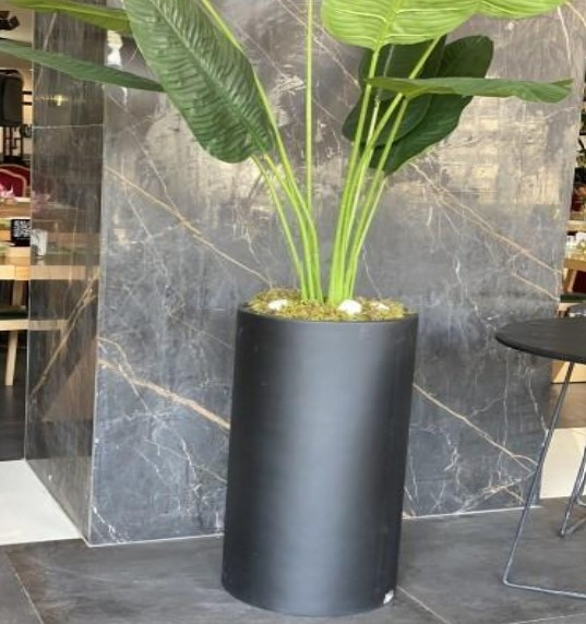 گلدان فایبرگلاس استوانه ای