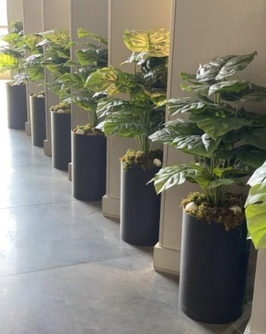 گلدان فایبرگلاس استوانه ای
