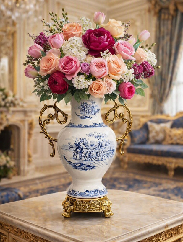 گلدان قلم آبی وارداتی